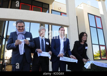 Opening of Amoeba laboratory, in Chassieu, France Stock Photo