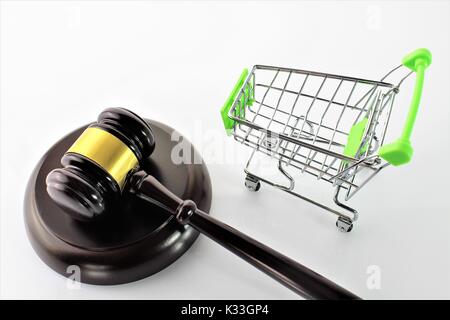 An concept image of shopping and law