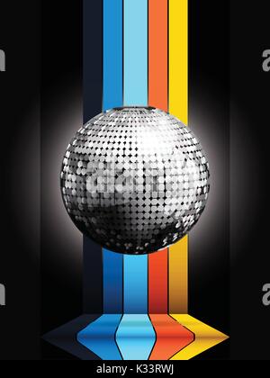 Silver Disco Ball Vector Dance Night Club Retro Party Classic