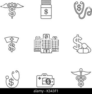 Healthcare costs & expenses showing concept of expensive health care Stock Vector