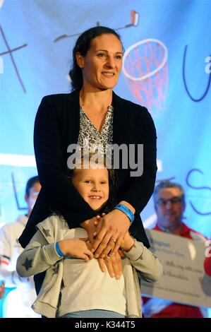 French discus thrower champion, Melanie Robert-Michon, Lyon, France Stock Photo