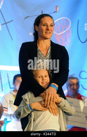 French discus thrower champion, Melanie Robert-Michon, Lyon, France Stock Photo