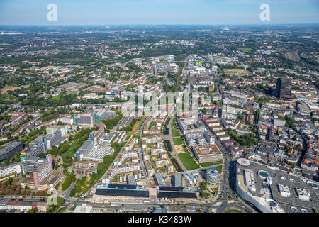 Funke Media, Essen, green center of Essen, university district, near university Essen, Essener Innenstadt, Funke-Medien-Campus, FunkeMedien, Ruhrgebie Stock Photo