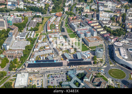 Funke Media, Essen, green center of Essen, university district, near university Essen, Essener Innenstadt, Funke-Medien-Campus, FunkeMedien, Ruhrgebie Stock Photo