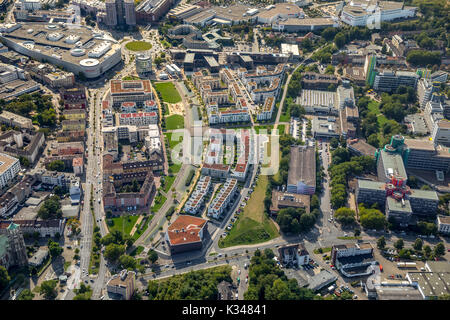 Funke Media, Essen, green center of Essen, university district, near university Essen, Essener Innenstadt, Funke-Medien-Campus, FunkeMedien, Ruhrgebie Stock Photo