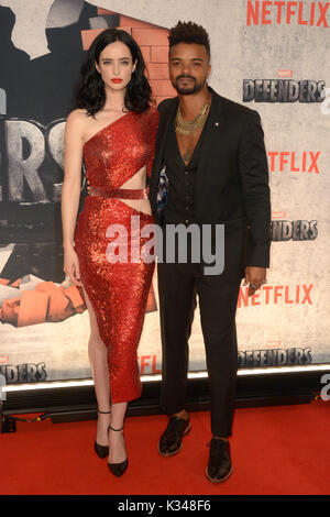 Marvel's 'The Defenders' New York Premiere at Tribeca Performing Arts Center - Red Carpet Arrivals  Featuring: Krysten Ritter, Eka Darville Where: New York, New York, United States When: 01 Aug 2017 Credit: Ivan Nikolov/WENN.com Stock Photo