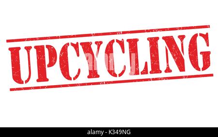 Upcycling grunge rubber stamp on white background, vector illustration Stock Vector