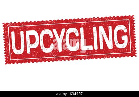Upcycling grunge rubber stamp on white background, vector illustration Stock Vector