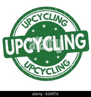 Upcycling grunge rubber stamp on white background, vector illustration Stock Vector