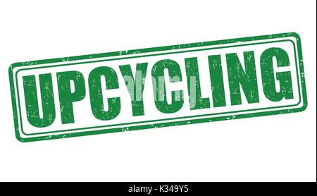 Upcycling grunge rubber stamp on white background, vector illustration Stock Vector