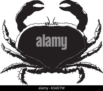 crab silhouette Stock Vector