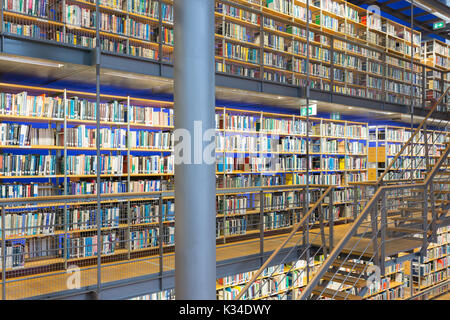 DELFT, THE NETHERLANDS - AUGUST 19, 2017:  Library Technical University Delft in The Netherlands Stock Photo