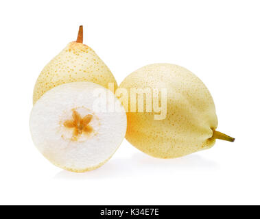 Chinese pear on white background Stock Photo