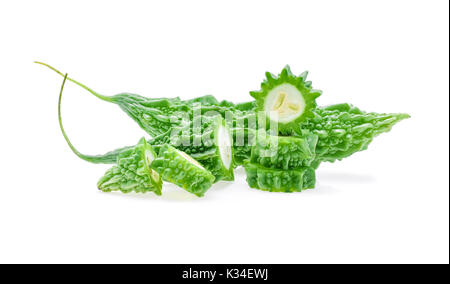 Bitter melon isolated on white background Stock Photo