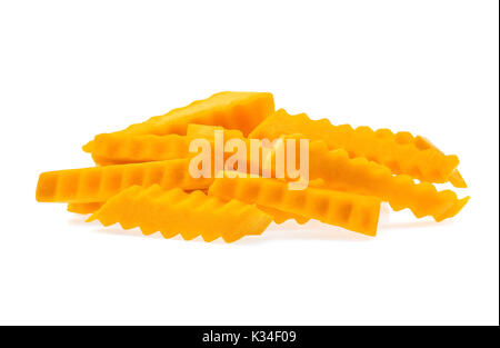 Pumpkin slices on white background. Stock Photo