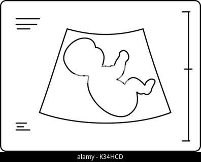 baby Ultrasound isolated icon vector illustration design Stock Vector