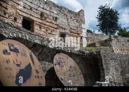 Brescia, Italy, 11 August 2017, Museum of the Roman ruins and Santa Giulia Stock Photo