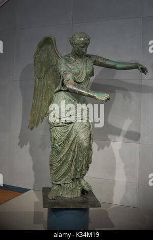 Brescia, Italy, 11 August 2017, old sculpture in Museum of the Roman ruins and Santa Giulia Stock Photo