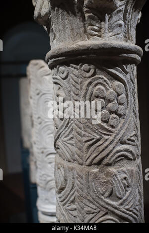 Brescia, Italy, 11 August 2017, old sculpture in Museum of the Roman ruins and Santa Giulia Stock Photo