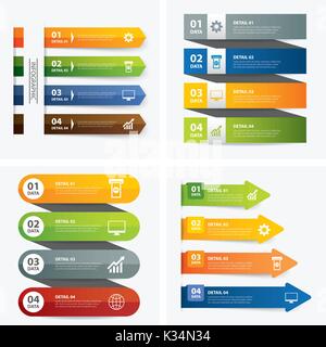 set of infographic templates Stock Vector