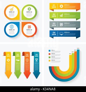 set of infographic templates Stock Vector