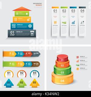 set of infographic templates Stock Vector