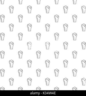 Unique digital glass of beers seamless pattern with various icons and symbols on white background flat vector illustration Stock Vector
