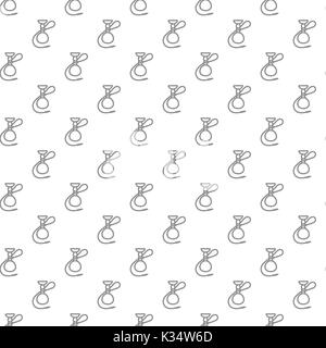 Unique digital hookah seamless pattern with various icons and symbols on white background flat vector illustration Stock Vector