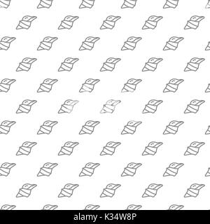 Unique digital shells seamless pattern with various icons and symbols on white background flat vector illustration Stock Vector