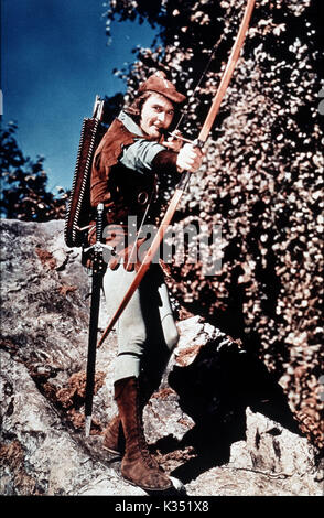 THE ADVENTURES OF ROBIN HOOD  ERROL FLYNN     Date: 1938 Stock Photo