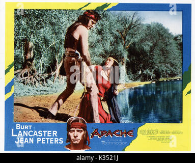 APACHE BURT LANCASTER, JEAN PETERS     Date: 1954 Stock Photo