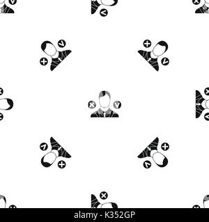 Selection pattern seamless black Stock Vector