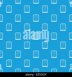 Slice of white bread pattern seamless blue Stock Vector