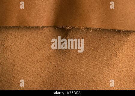 genuine light brown leather texture background honey color for fashion designers. Stock Photo