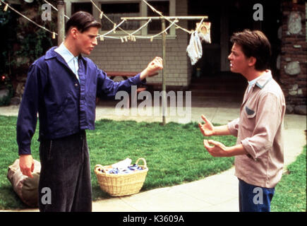 BACK TO THE FUTURE CRISPIN GLOVER, MICHAEL J FOX     Date: 1985 Stock Photo