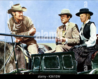 THE BIG COUNTRY CHUCK CONNORS, GREGORY PECK, CARROLL BAKER     Date: 1958 Stock Photo