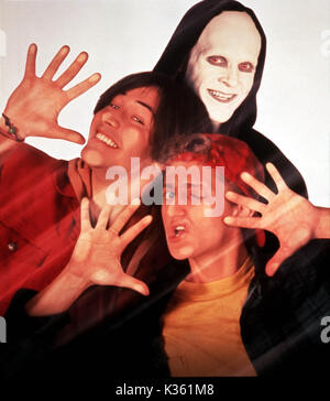 BILL AND TED'S BOGUS JOURNEY   [US 1991]  KEANU REEVES, ALEX WINTER, WILLIAM SADLER as The Grim Reaper     Date: 1991 Stock Photo