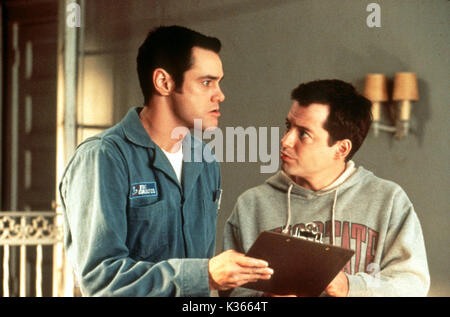 THA CABLE GUY COLUMBIA PICTURES JIM CARREY, MATTHEW BRODERICK     Date: 1996 Stock Photo