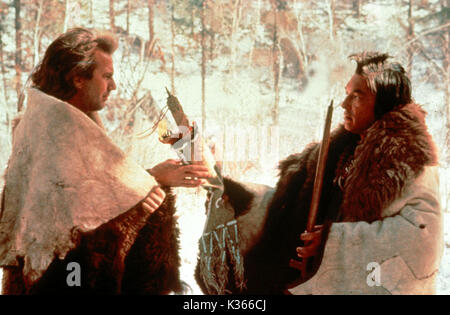DANCES WITH WOLVES KEVIN COSTNER, GRAHAM GREENE FILM RELEASE BY MAJESTIC FILMS INTERNATIONAL DANCES WITH WOLVES KEVIN COSTNER, GRAHAM GREENE   FILM RELEASE BY MAJESTIC FILMS INTERNATIONAL     Date: 1990 Stock Photo