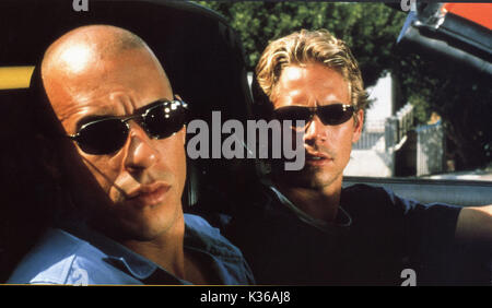 THE FAST AND THE FURIOUS VIN DIESEL AND PAUL WALKER A UNIVERSAL FILM     Date: 2001 Stock Photo