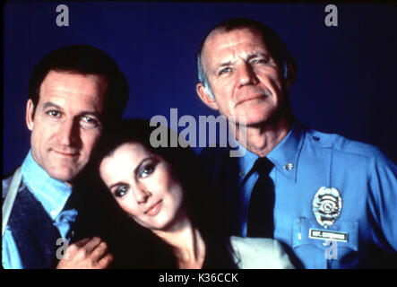 HILL STREET BLUES DANIEL J TRAVANTI, VERONICA HAMEL, MICHAEL CONRAD Stock Photo