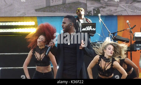 New York, New York, USA. 1st Sep, 2017. Jason Derulo performs for ABC's Good Morning America Concert series in New York City's Central Park. Credit: Bruce Cotler/Globe Photos/ZUMA Wire/Alamy Live News Stock Photo