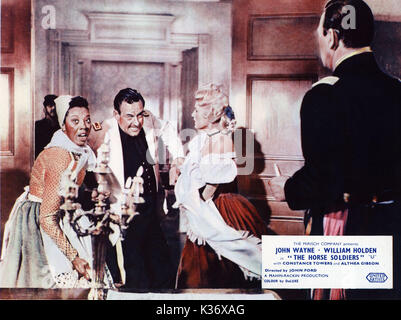 THE HORSE SOLDIERS ALTHEA GIBSON, WILLIAM HOLDEN, CONSTANCE TOWERS AND JOHN WAYNE A UNITED ARTISTS FILM     Date: 1959 Stock Photo