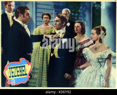 JEZEBEL L-R, GEORGE BRENT, FAY BAINTER, RICHARD CROMWELL, MARGARET LINDSAY, BETTE DAVIS Stock Photo