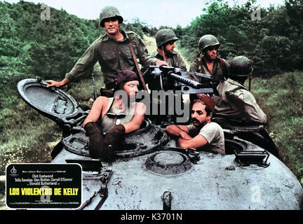 KELLY'S HEROES [US 1970] DONALD SUTHERLAND AND CLINT EASTWOOD     Date: 1970 Stock Photo