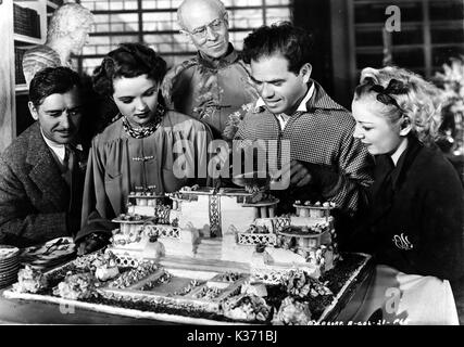 LOST HORIZON l-r, RONALD COLMAN, JANE WYATT, H.B.WARNER, FRANK CAPRA , ISABEL JEWELL Stock Photo