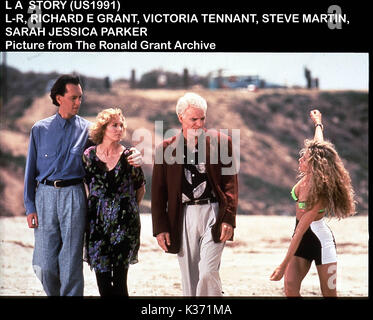 LA STORY L-R, RICHARD E GRANT, VICTORIA TENNANT, STEVE MARTIN Stock Photo