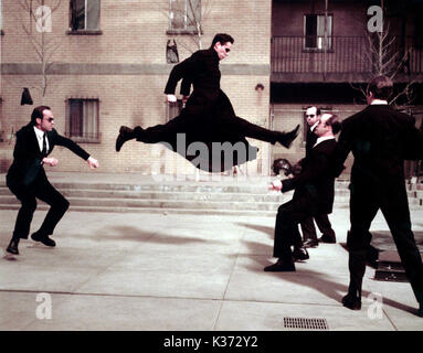 THE MATRIX RELOADED KEANU REEVES A WARNER BROS FILM     Date: 2003 Stock Photo