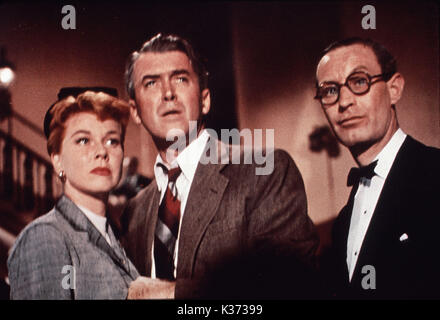 THE MAN WHO KNEW TOO MUCH DORIS DAY, JAMES STEWART, RICHARD WATTIS     Date: 1956 Stock Photo