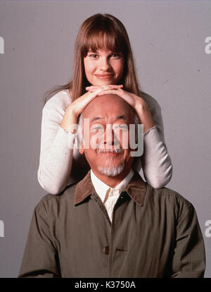 THE NEXT KARATE KID HILARY SWANK AND PAT MORITA   A COLUMBIA PICTURE     Date: 1994 Stock Photo